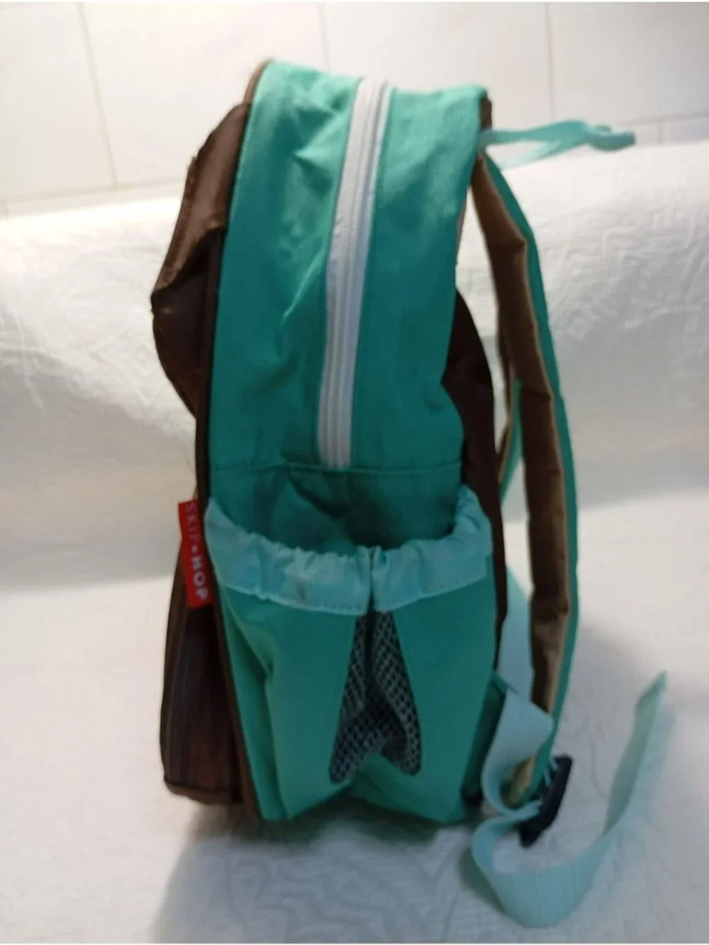 Skip Hop Zoo Kids Backpack Dog Design Durable Canvas Side Mesh Pocket